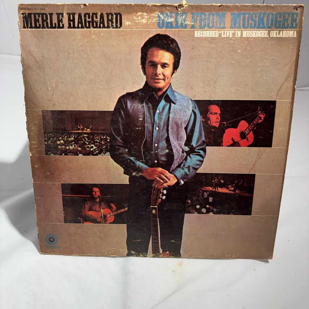 Merle Haggard "Okie From Muskogee" Vinyl LP - Brown/Tan Cover